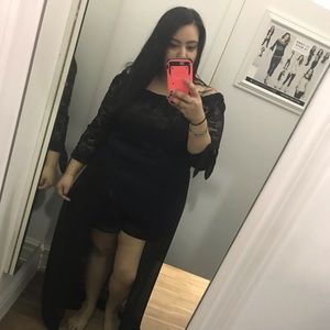 Plus size black romper